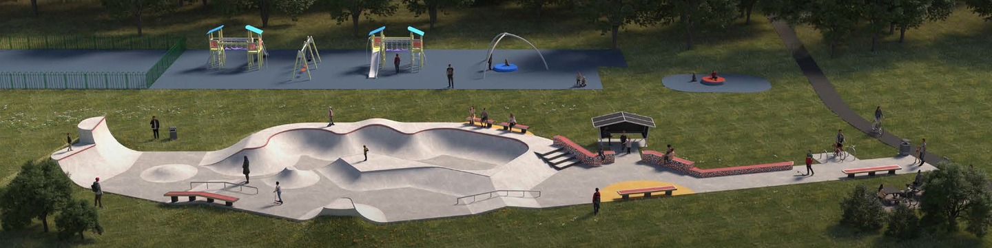 New skatepark illustrative plan image